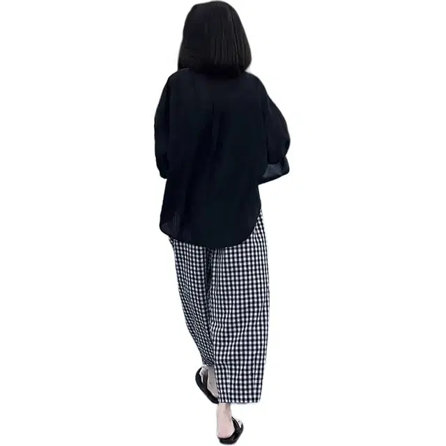 水中花 法式高级感七分袖女夏季宽松防晒开衫上衣女休闲套装 女款