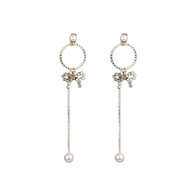 兰盈 蝴蝶结#好运 水晶耳环 轻奢耳饰品 女款