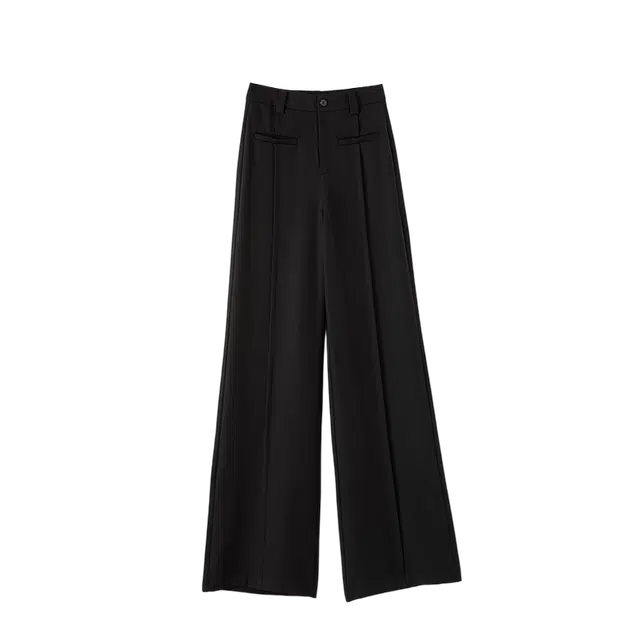 晚白 高腰显瘦阔腿减龄垂感休闲裤 女款