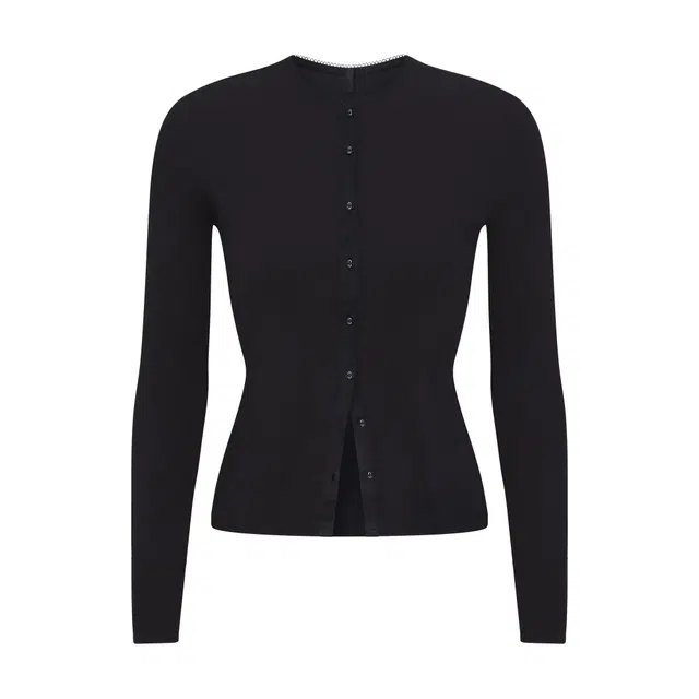 SKIMS FW25 DROP NEEDLE POINTELLE LONG SLEEVE CARDIGAN