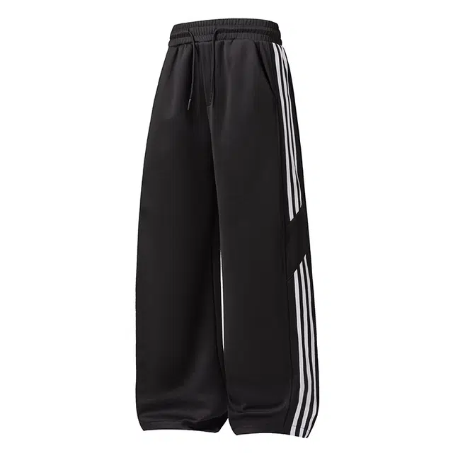 袋鼠 纯色基础款潮流高街时尚宽松垂感拖地百搭训练休闲裤 男女同款