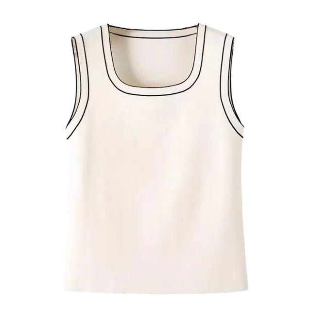 晚白 气质亲肤弹力百搭背心针织 女款