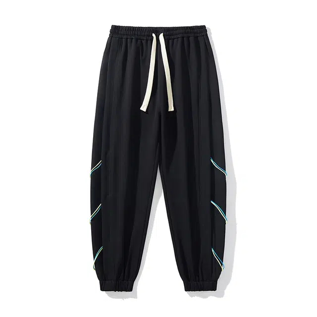 袋鼠 纯色潮流高街时尚宽松垂感拖地百搭休闲裤 男女同款