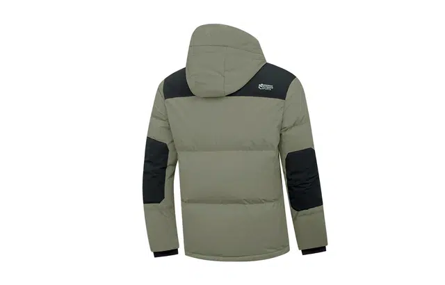 乔丹 防泼水科技 抗静电抗污保暖防风  撞色拼接时尚耐用 户外运动登山通勤 柔软透气百搭休闲羽绒服 男款 鬣蜥绿/黑色