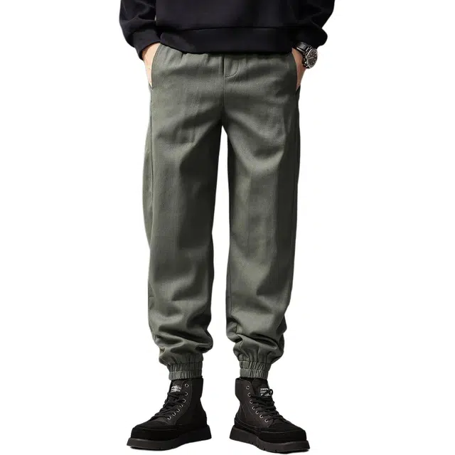 贵色 美式高端复古百搭高街潮牌设计感束脚休闲裤工装裤 男女同款