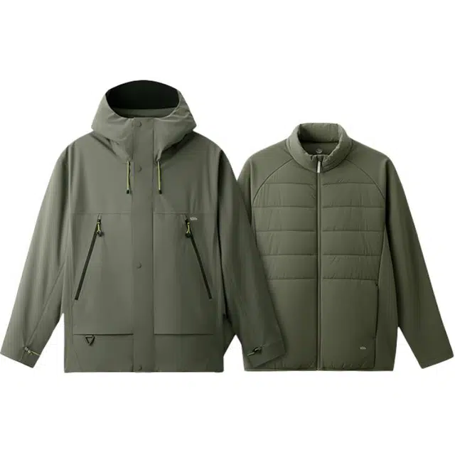 蕉下  户外宽松机能三合一气绒  防水防风防紫外线透气耐磨保暖速干超轻伪装掩护冲锋衣 男款