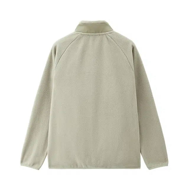 佐丹奴 摇粒绒外套抓绒开衫拼接立领插肩夹克 男款