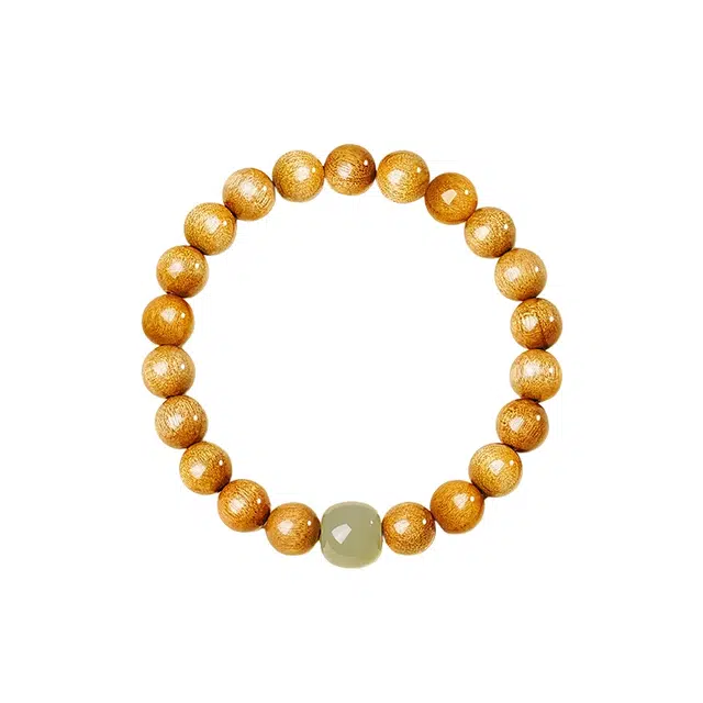 宣华意 【收藏级】高端文玩木质手链 国风新中式小众轻奢高级百搭配饰 时来运转#好运 楠木 手串 男女同款情侣款