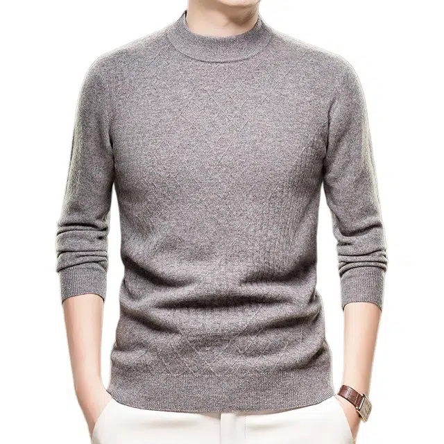 太子龍 半高领秋冬中青年爸爸装针织衫 男款