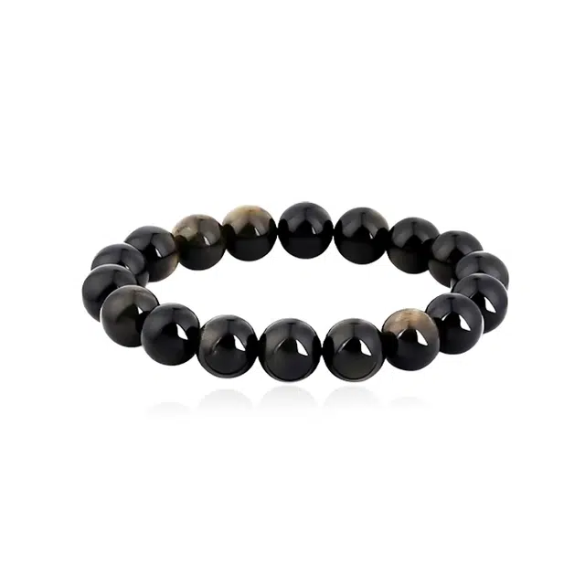 【素串呈祥】 重庆金店  金耀招财转运经典 新中式国潮古风大气高级感手饰#好运天然 黑曜石 手串 男女同款情侣款