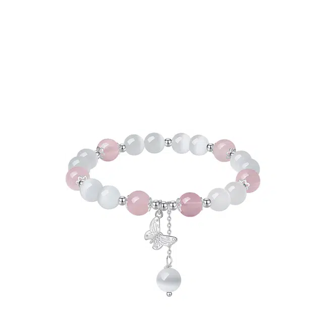 爱骊 星月蝴蝶闺蜜手串 新中式复古个性气质百搭高级感好运 国潮经典时尚小众 日常穿搭 琉璃 手链 女款