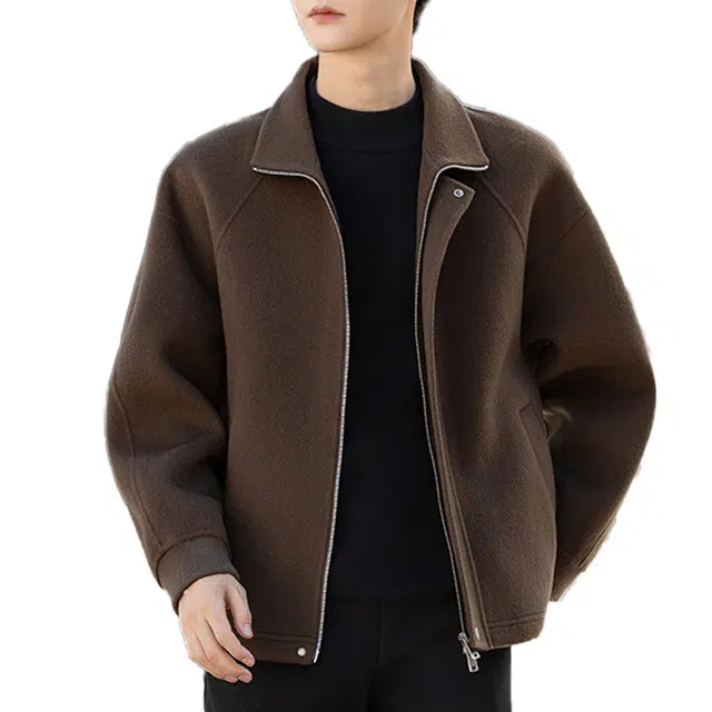 艾梵斯贝 美式复古潮流工装立领简约设计款日常通勤百搭宽松休闲商务行政时尚高级感慵懒质感气质夹克 男款