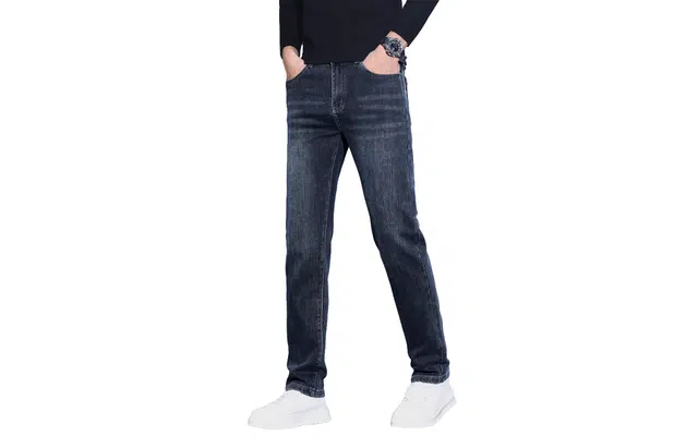 木林森 美式高街复古宽松直筒通勤休闲经典百搭牛仔裤 男女同款