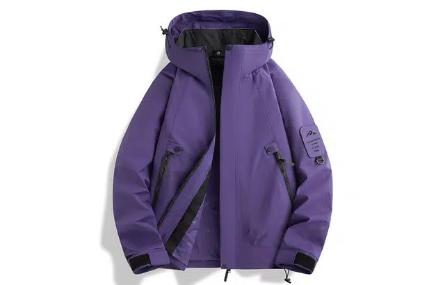 木林森 户外登山运动防风防泼水透气耐磨耐刮耐穿宽松舒适日常通勤旅游百搭抗静电连帽冲锋外套夹克 男女同款