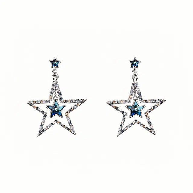 兰盈 星星#好运 水晶耳环 轻奢小众 耳饰品 女款