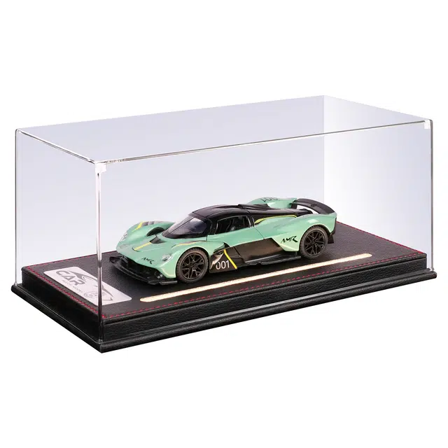 金车将 阿斯顿马丁 女武神仿真合金 超级跑车 高级氛围感灯光展示盒 收藏车模