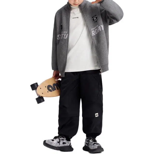 左西 绒绒裤系列 加绒保暖防风束脚工装裤 儿童款