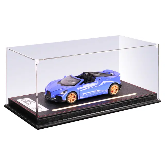 金车将 布加迪 米斯特拉尔 仿真合金 敞篷跑车 桌面摆件 灯光展示盒 收藏车模