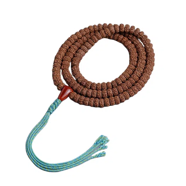 宣华意 【珍藏级】老树王藏式薄切天然原籽佛念珠盘玩文玩配饰项链 新中式复古时尚高端 多圈叠戴#好运 金刚菩提 手串 男女同款情侣款