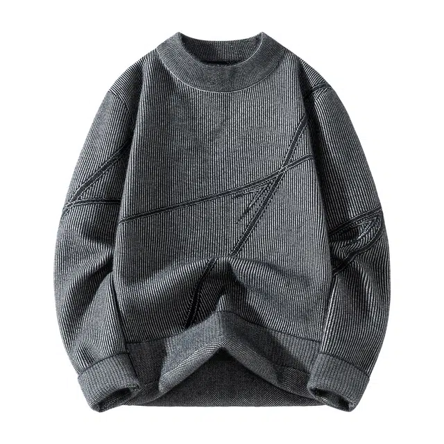 快鱼 美式复古潮流仿貂毛纯色线条宽松休闲柔软舒适简约百搭日常通勤开衫毛衣 男女同款