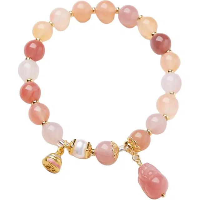 大唐国鼎 【好运招财滚滚来】彩虹·狗屎运貔貅手链 新中式国潮祥瑞吞金兽小众百搭日常 好运 玛瑙 手串 女款