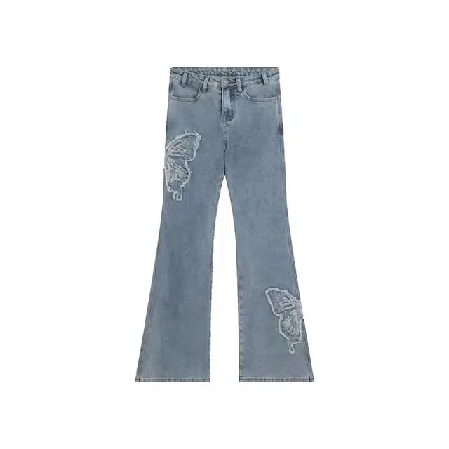 邓大喵 美式辣妹加长微喇叭女夏季高腰宽松显瘦阔腿拖地裤子潮牛仔裤 女款