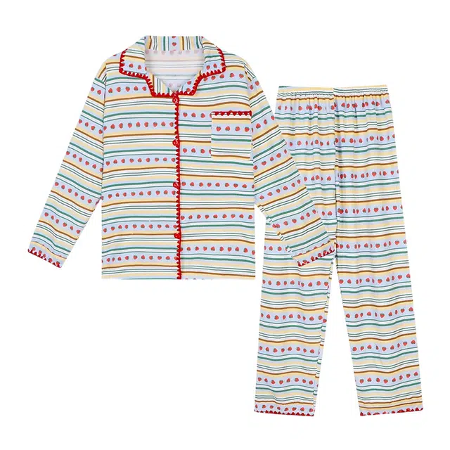 橡柠派 可爱舒适休闲亲肤甜美少女卡通家居服长袖长裤两件套超仙高颜值学生睡衣套装 女款