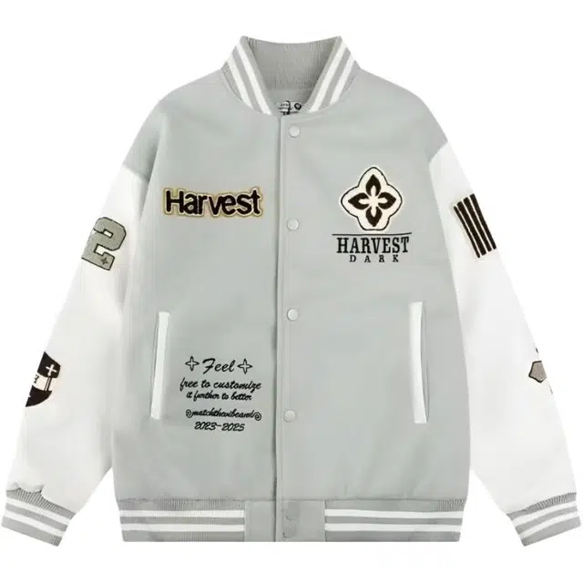 稻草人  潮流经典青春潮牌宽松夹克棒球服 男女同款