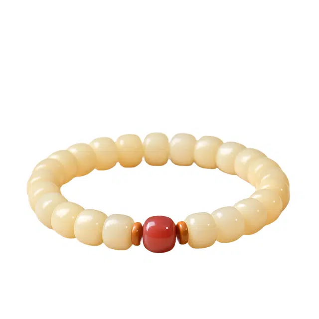 仙园韵 白玉菩提女款转运珠手链盘玩子佛珠好运轻奢 白玉菩提 手串 女款