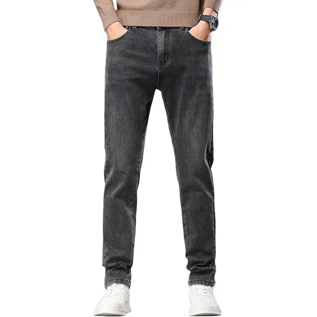太子龍 品质修身弹力休闲百搭青年水洗款长裤子牛仔裤 男款