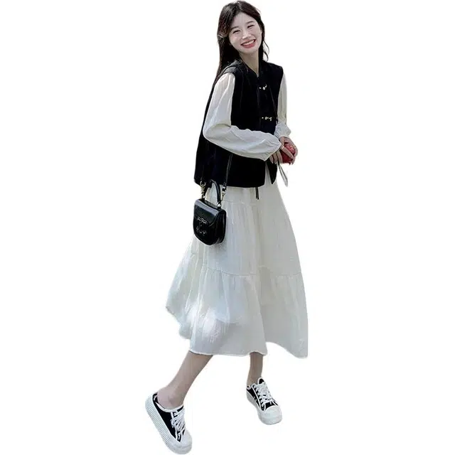 袋鼠 轻盈显瘦舒适优雅温柔气质宽松亲肤裙装套装 女款