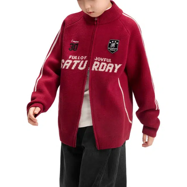 左西毛衣 时尚舒适百搭立领拉链 儿童款