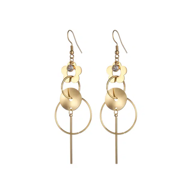 希遇 花影拓片 新中式国潮 轻奢气质高级感甜美小众法式优雅设计感 日常经典百搭#好运 合金 耳环 女款