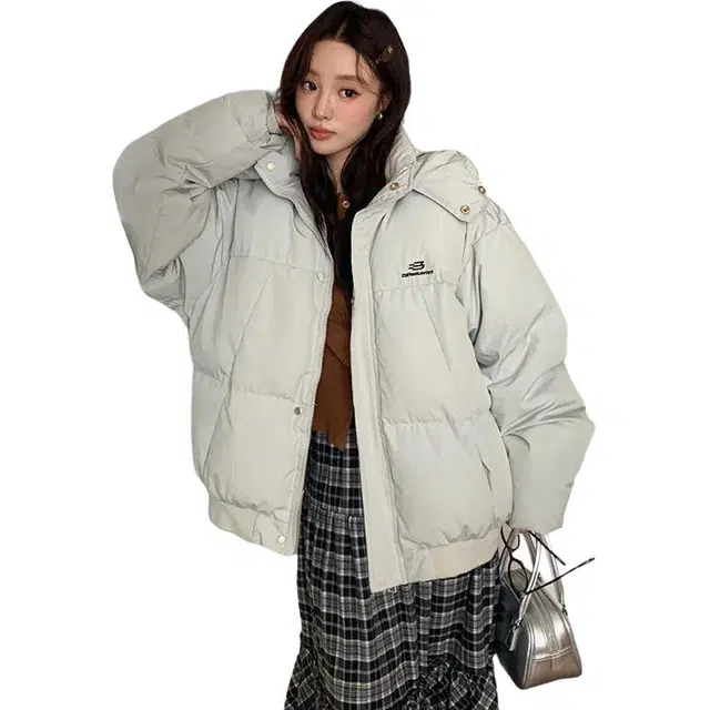 柏黛妃 连帽女冬季面包服外套加厚棉袄宽松休闲保暖棉衣棉服 女款