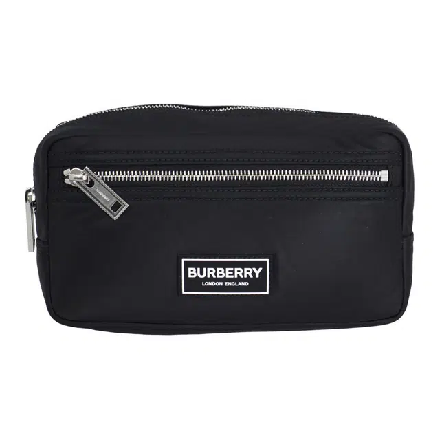 Burberry Logo Zip Nylon Pouch Black