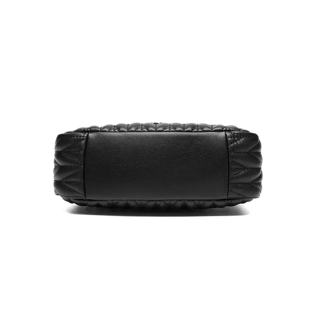 稻草人 时尚小众精致百搭潮流 合成革 手提包 女款 黑色/米白/浅黄色