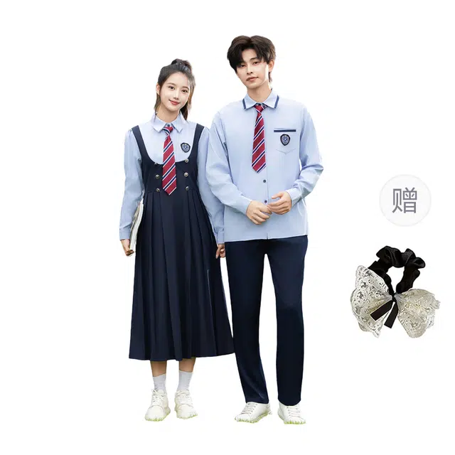 涂诗菲 学院风款通勤遮肉气质长袖外套休闲裤青春活力学生班服表演运动会情侣套装