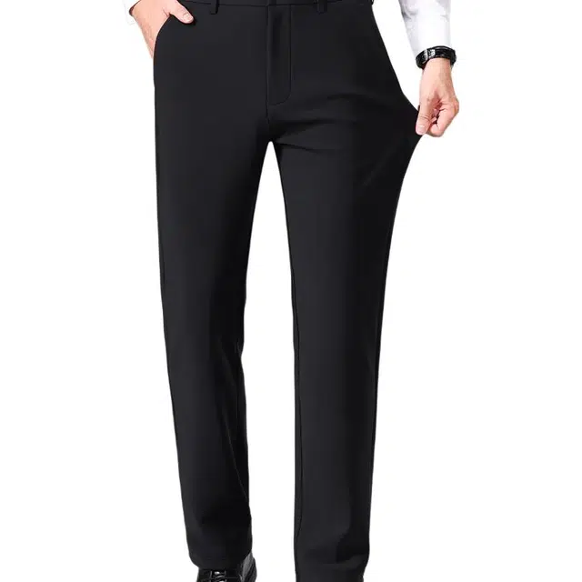 金盾 秋冬通勤免烫加绒休闲裤 男款