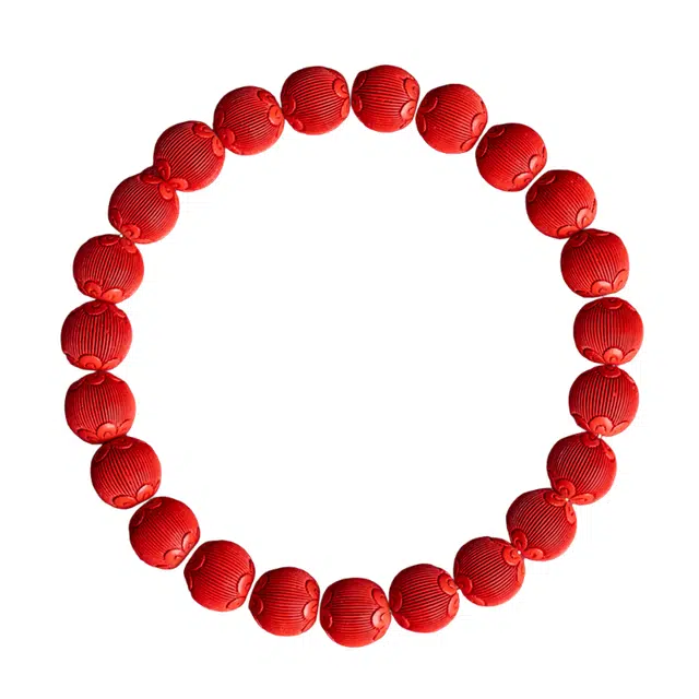 仙园韵 自然高含量红绒灯笼女款红砂手链本命年护身符#好运 朱砂 手串 女款