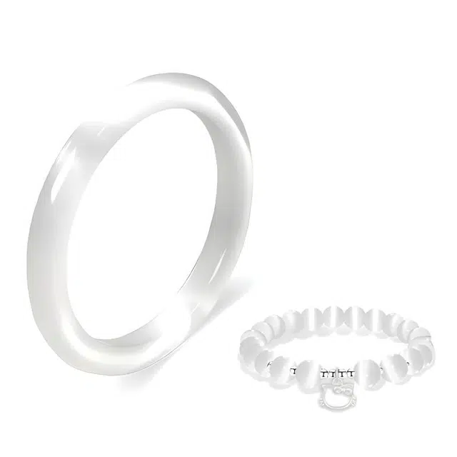 【足银招财猫】 琉堇 白月光一步一响高级感叠戴美人镯气质优雅小众轻奢时尚素圈贵妃镯 女友柒夕限定周年礼盒#好运 琉璃 手镯 女款