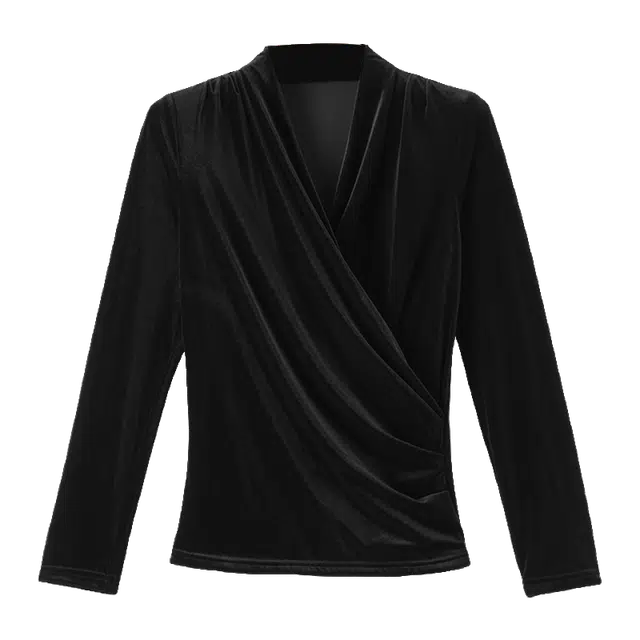 晚白  时尚简约气质上衣百搭纯色设计感 打底衫 女款