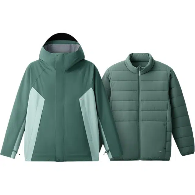 蕉下  纯色经典连帽  保暖耐磨透气速干防水防风冲锋衣 男款