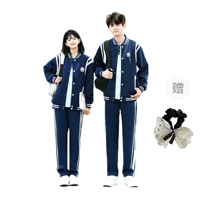 涂诗菲 学院风款撞色遮肉气质青春活力休闲外套学生班服运动会男女同款情侣套装