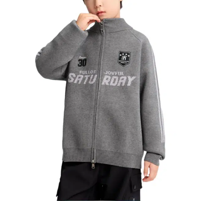 左西毛衣 时尚舒适百搭立领拉链 儿童款