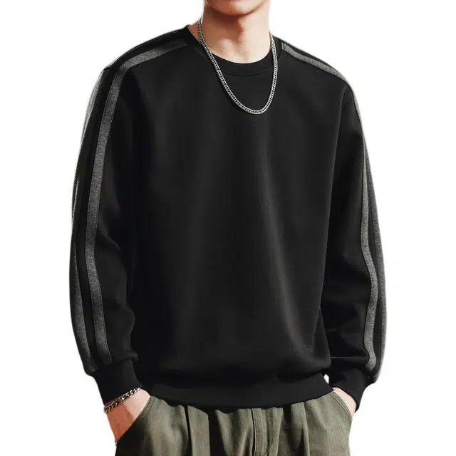 格蓝鹿 美式复古青少年学院风重磅圆领长袖撞色拼接设计时尚潮流户外出行穿搭休闲卫衣 男女同款