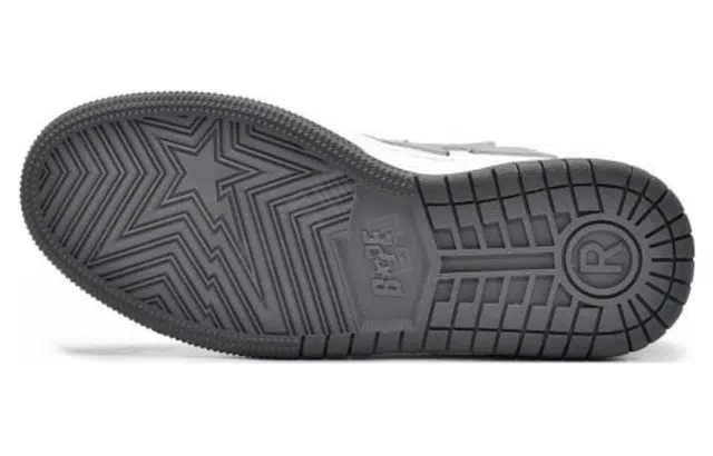 A BATHING APE Bape Court Sta Low White Grey