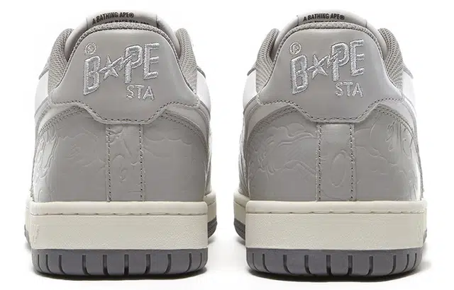 A BATHING APE Bape Court Sta Low White Grey
