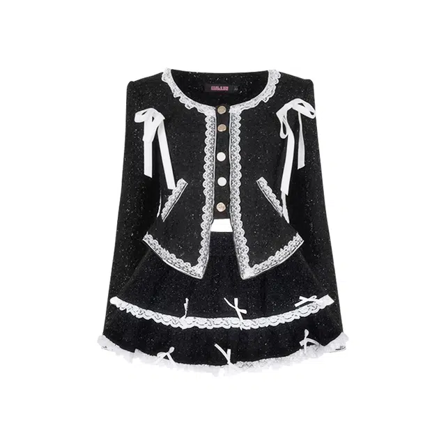 棉购 简约百搭舒适长袖时尚通勤优雅裙装套装 女款