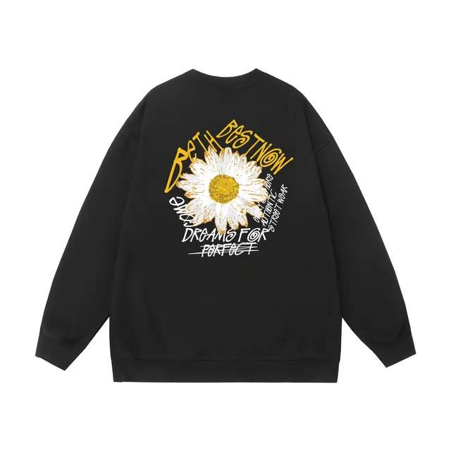 棉基因 早秋青春校园学院高街时尚潮牌简约潮男青少年复古男装减龄感通勤高级感韩系穿搭女士基础款无帽打底衫慵懒风女圆领卫衣 男女同款