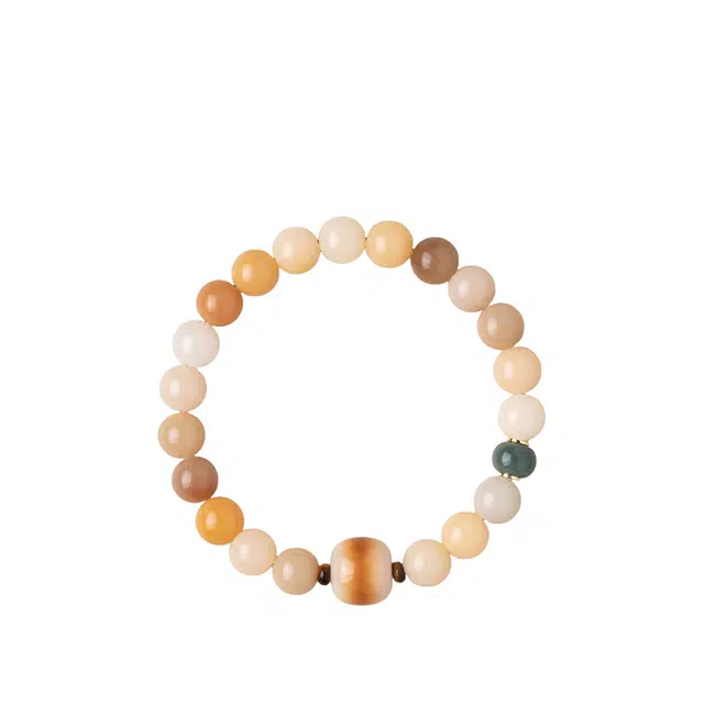 仙园韵 太极白玉菩提根虎眼石破瘴护身手链礼手饰男女款招财转运时尚大气#好运 白玉菩提 手串 男女同款情侣款